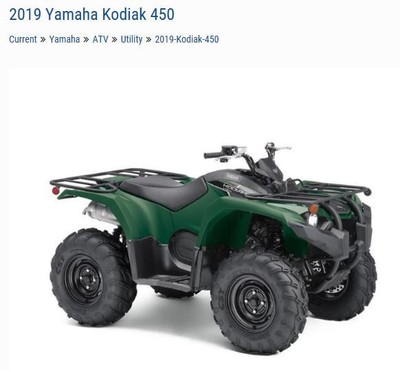 2019 Yamaha Kodiak 450 Green