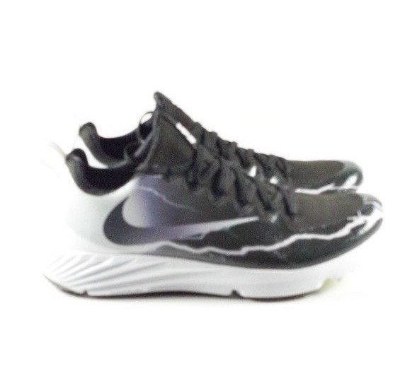 Nike Vapor Speed Turf Lightning Mens 10.5 Black White Pre-Game Shoes 847100-010