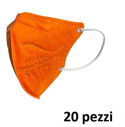 20 Mascherine Ffp2 Per Bambini Certificate Ce Arancioni Facciali Protettive