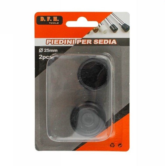 Set 2 Pezzi Tappi Tappini Piedini Gambe Sedie Diametro 25mm dfh