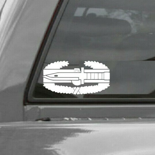 COMBAT ACTION BADGE Vinyl Window Decal