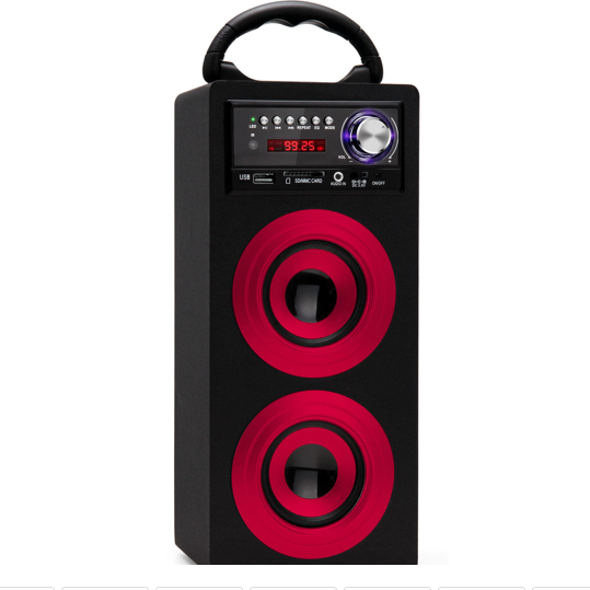 Beatfoxx Beachside portabler Bluetooth Lautsprecher USB, SD, AUX, UKW Rot