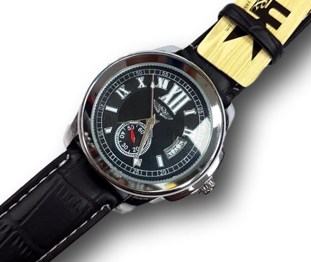 Orologio Polso YK G5126 Uomo Analogico Quarzo Data Elegante Moda Nero lac