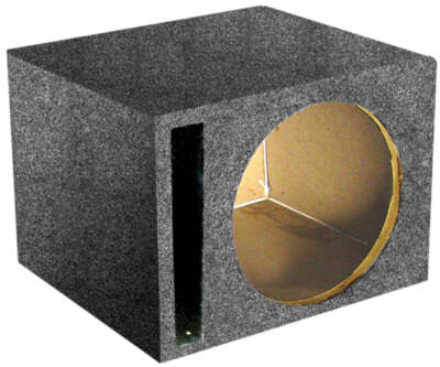 Q Power SB10V Single 10'' Vented Car Subwoofer Box