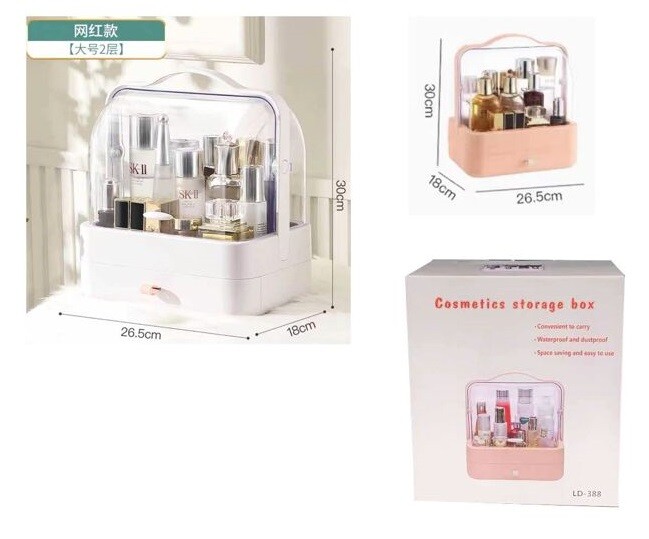 Espositore Organizer Porta Trucco Box Portagioie Cosmetici 1 Cassetto cir