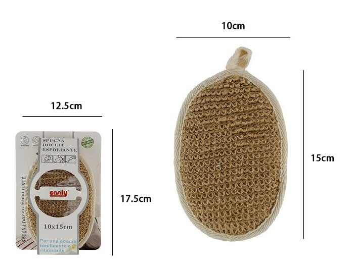 Spugna Doccia Bagno Esfoliante Cura Pelle Corpo 69578 dfh