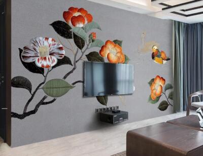 3D Mandarin Duck ZHUA6506 Wallpaper Wall Murals Removable Self-adhesive Amy