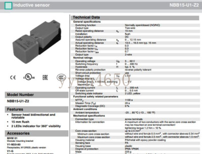 ONE NEW Pepperl+ Fuchs Proximity Sensor NBB15-U1-Z2 