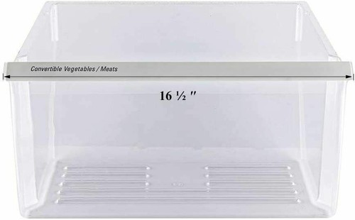 Lower Clear Crisper Pan Compatible with Whirlpool Refrigerator WP2188664 2188664