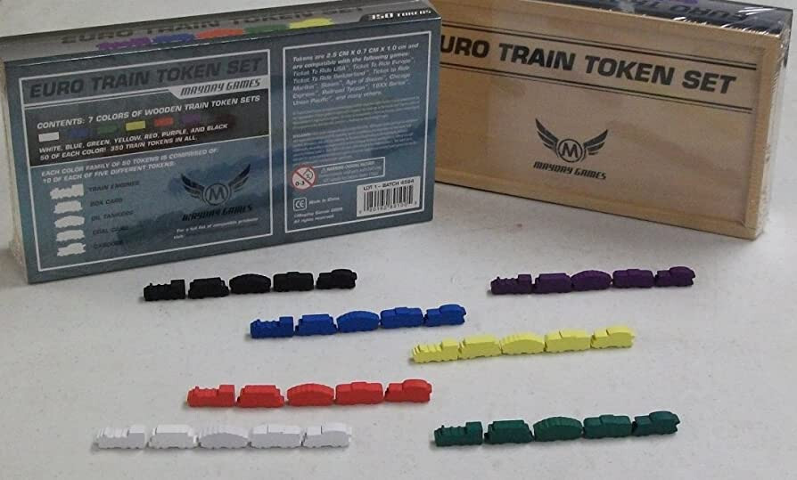 Euro Train Token Set - Ticket to Ride - 350 pieces - New in Euro Train Token Set - Ticket to Ride - 350 pieces - New in