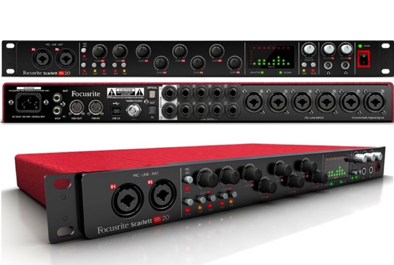 Focusrite Scarlett 18i20 Studio USB Audio Interface Sound card MIDI Mic