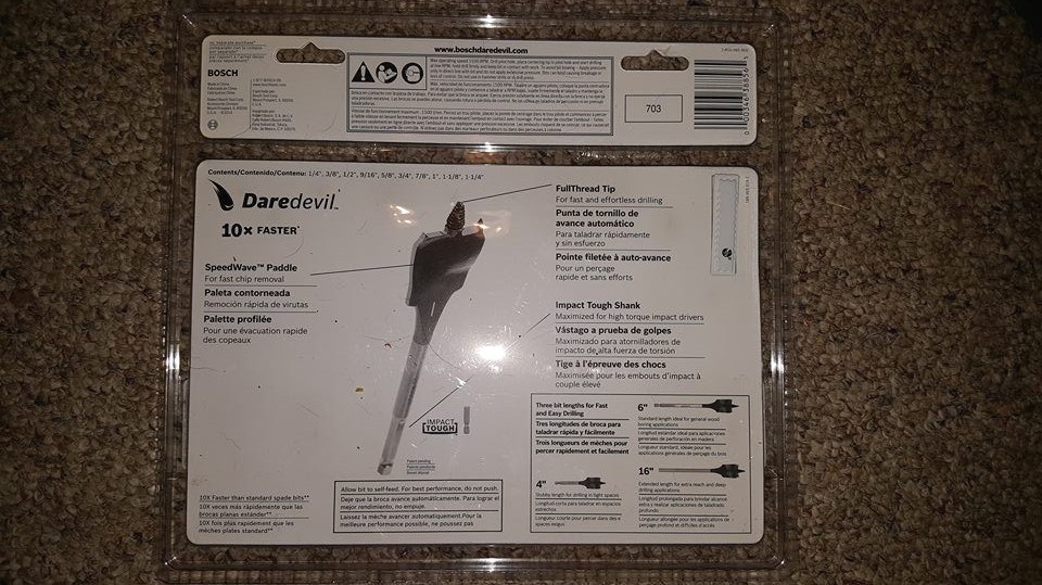 Bosch Daredevil Standard Spade Bit Set (10-Piece)