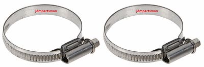 Pack of 2 - Narrow Band 9mm Steel Hose Clamp 50-70mm - Made in Germany HC50-70/9