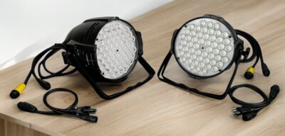 2x LED Stage Lights 54x3W RGB Par Can Light DMX 512 Controller Sound Activated