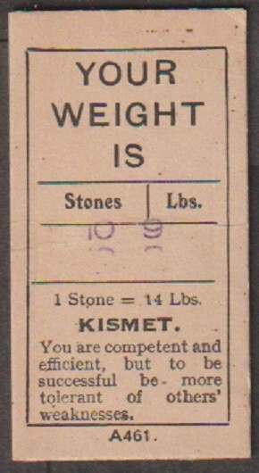 1947 Weight tiny coupon with Roxy Cinema advertisement
