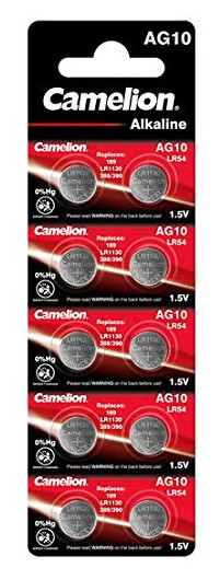 Piles Bouton Alcaline Ag10 Lr54 Lr1130 1,5v 0% Mercure *** Camelion *** 