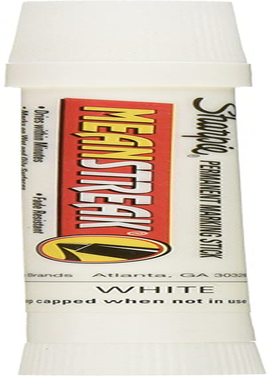 Sharpie Mean Streak Permanent Marking Stick Bullet Tip White