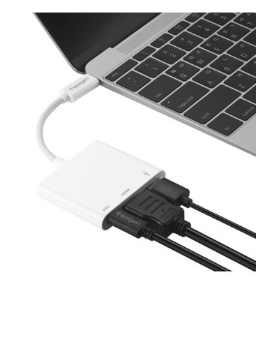 Spigen CA030C USB C Multiport Adapter Type C Multi Adapter Digital AV Adapter