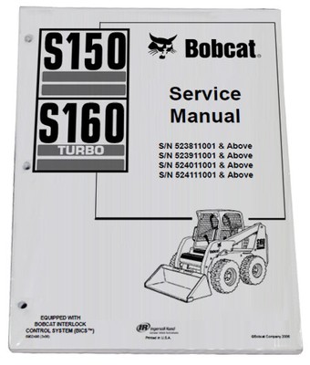 Bobcat S150 S160 Skid Steer Loader Service Manual Shop Repair Book 3 PN# 6902498