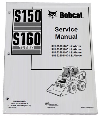 Bobcat S150 S160 Skid Steer Loader Service Manual Shop Repair Book 4 PN# 6902730