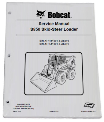 Bobcat S850 Skid Steer Loader Service Manual Shop Repair Book 2 Part # 6990257