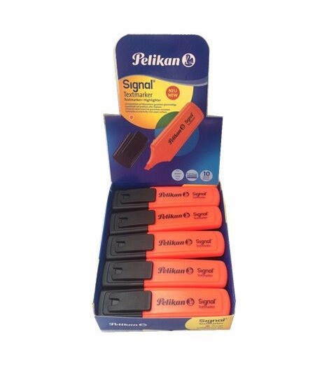 Confezione 10 Pennarelli Evidenziatori Colore Arancione Pelikan dfh