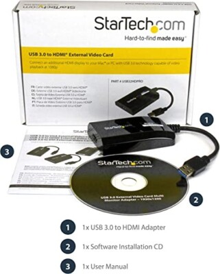 StarTech.com USB 3.0 to External Adapter connect an additional HDMI 1080p
