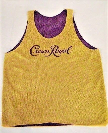 Crown Royal Purple & Yellow Basketball Jersey Men's X-Large Reversible NOS