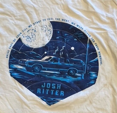 Josh Ritter Shirt Homecoming Lyrics Car Folk Singer Size Small Adult Band Merch