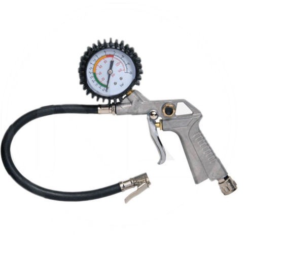 Pistola Compressore Per Gonfiaggio Pneumatici Con Manometro Gomme Baionetta dfh
