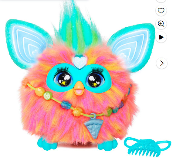 Furby Coral Interactive Plush Toy w/ 15 Fashion Accessories Hasbro