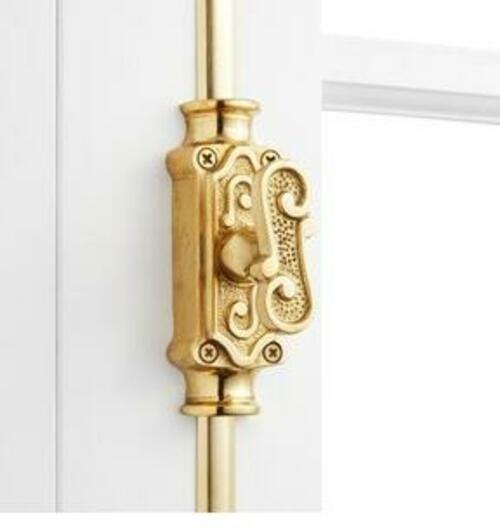 Signature Hardware 942092 Bromley Cremone Bolt for 9' Windows, Laquered Gold