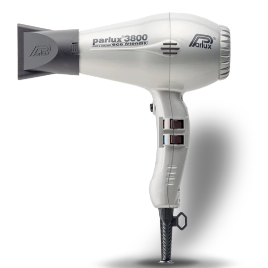 Parlux 3800 Eco Friendly Ionic & Ceramic Professional Hair Dryer | Silver