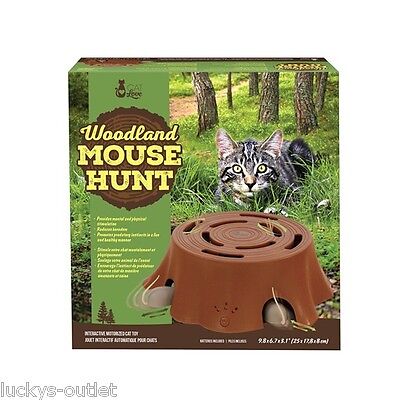 Cat Love Woodland Mouse Hunt Motorized Cat Game Toy
