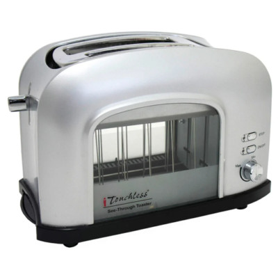 Toaster Through Slot Wide See Extra Clear View Window Slide Touch Cool Glass New