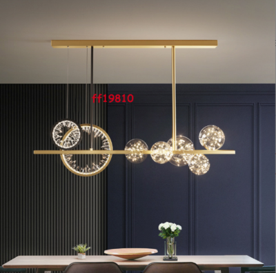 Modern Crystal Linear Bubble Chandelier Glass Ball Ceiling Pendant Light Fixture