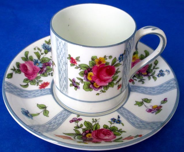 Crown Staffordshire Gorgeous Antique Cup & Saucer Sold by BIRKS ca.1906