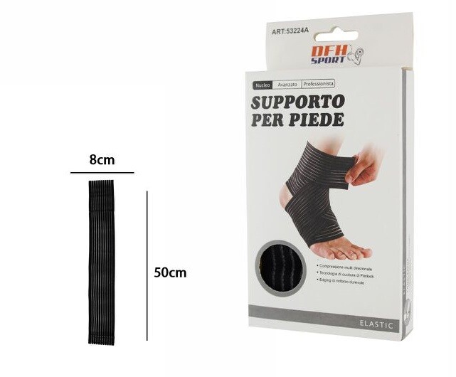 Fascia Elastica Supporto Piede Caviglia Tutore Sostegno Traumi Sport dfh