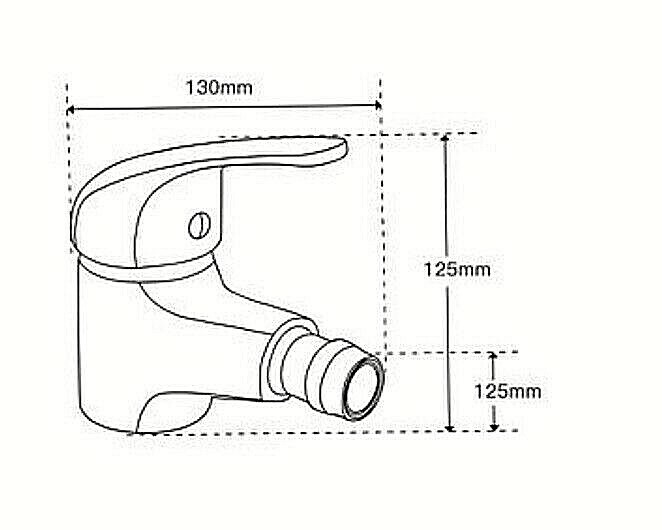 Rubinetto Miscelatore per Bidet Bagno Monoleva Regolabile Modello Bari 52931 eas 1