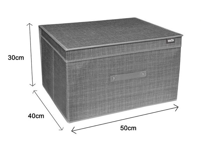 Box Scatola Salvaspazio Portatutto Contenitore Organizer 50x40x30cm 69695-2 dfh