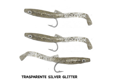 RAGLOU EXPERT 85 MM TRASPARENTE SILVER GLITTER CONF 3 PZ SPINNING MARE TRAINA