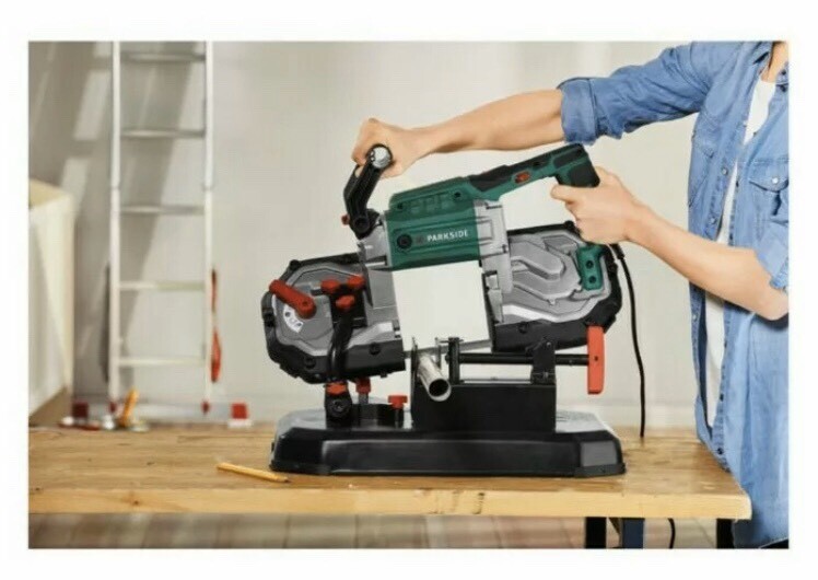 NEW Parkside Metal Cutting Bandsaw Powerful 1,100W w/ Adjustable Band