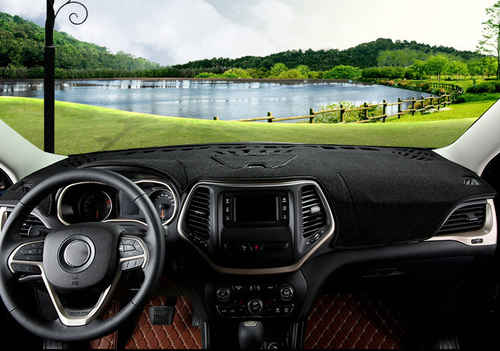 DASH COVER MAT DASHBOARD PAD FOR Jeep Cherokee 2014-2022 Black Accessories