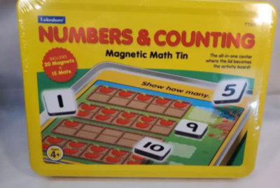 NEW LAKESHORE LEARNING NUMBERS & COUNTING MAGNETIC MATH TIN GAME HOMESCHOOL