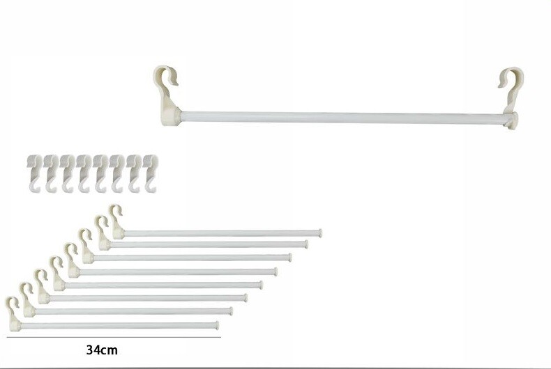 Set Stampelle Grucce 8 Appendi Abiti Salvaspazio Pantaloni dfh