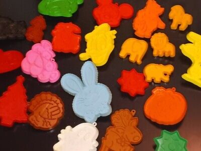 Vintage Cookie Cutters Lot Of 27 Colorful Mickey Donald Pooh Dragon Halloween