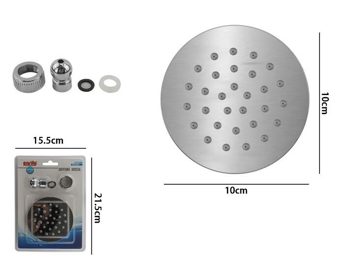 Soffione Doccia Rotondo Ugelli Fori Bagno Miscelatore 69459 dfh