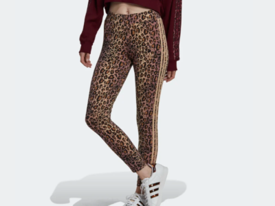 ADIDAS ORIGINALS 3 STRIPES LEOPARD PRINT 7/8 LEGGINGS BNWT UK  8,12,16,18,20,XXL