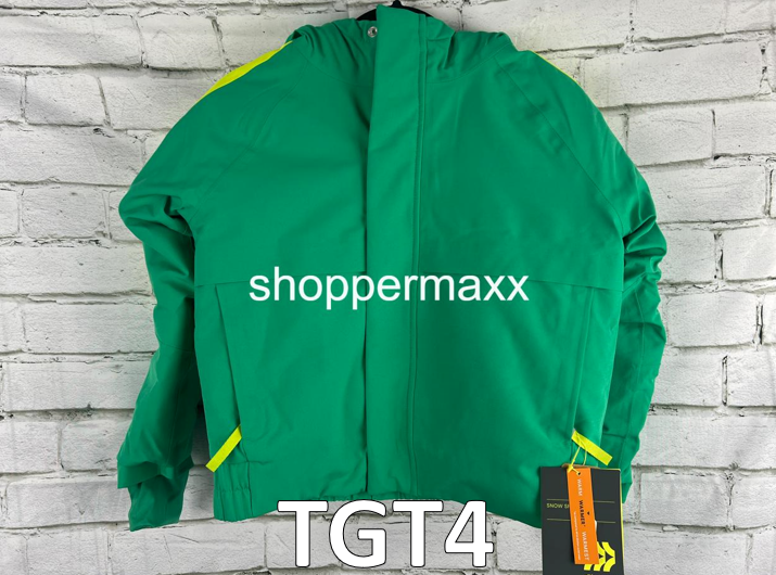 Kids' Snowsport Jacket with 3M Thinsulate - Waterproof, Windproof, Green, XS