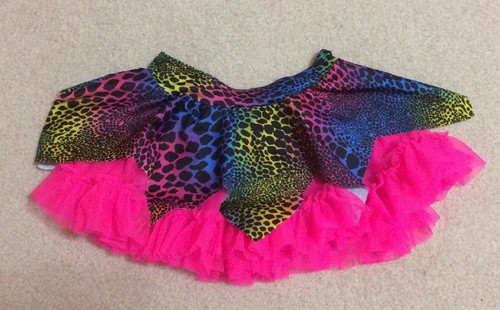 WEISSMAN GIRLS PINK/MULTI COLORED DANCE SKIRT SIZE MEDIUM CHILD VGC!